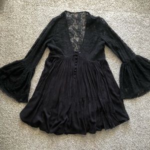 Free People flowy black dress